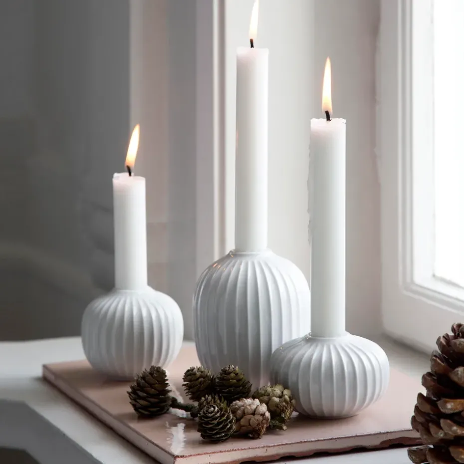 Hammershøi candleholder large, white
