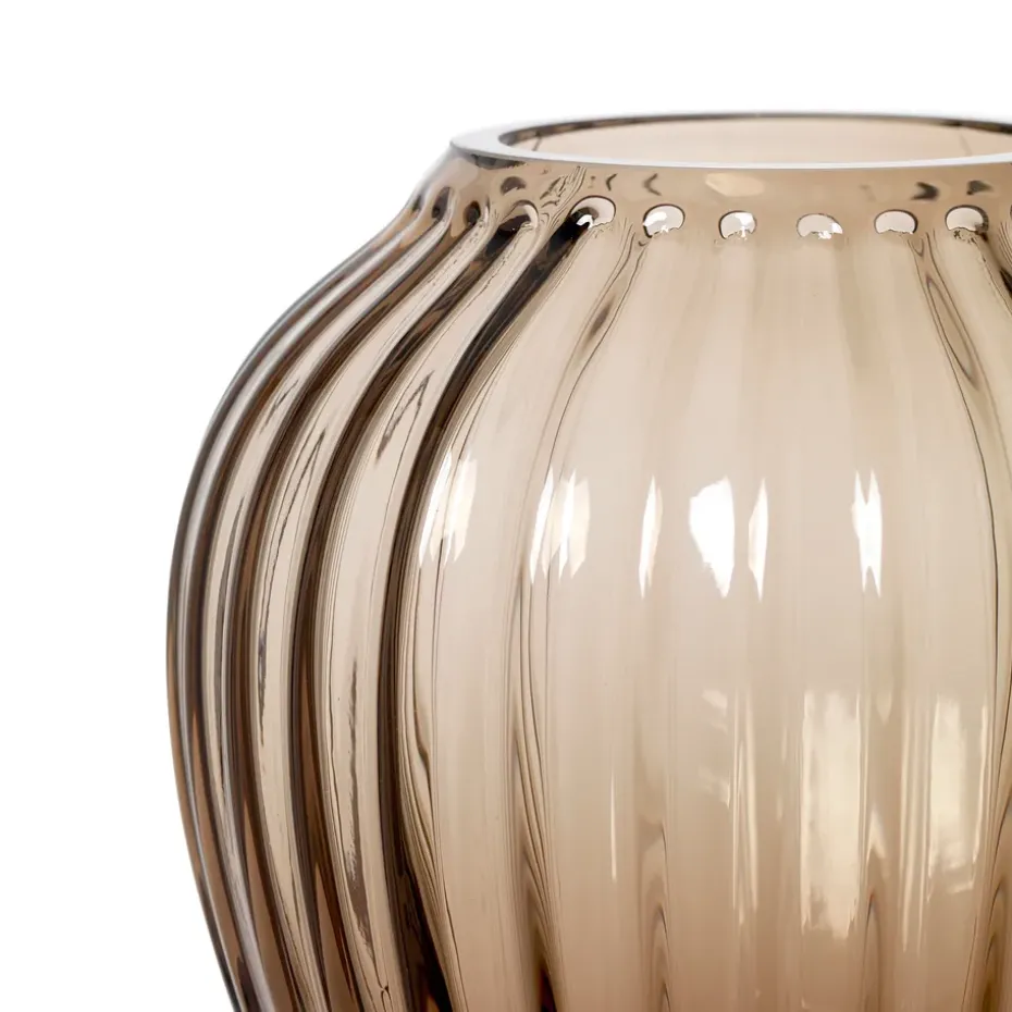 Hammershøi glass vase 14 cm, Walnut