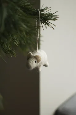 Hanging pig decoration hanger, White