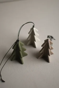 Hanging winter tree 7 cm, Beige
