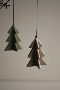 Hanging winter tree 7 cm, Beige