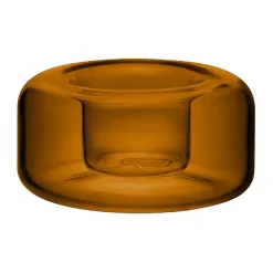 Happy candle holder 4.7 cm, Amber