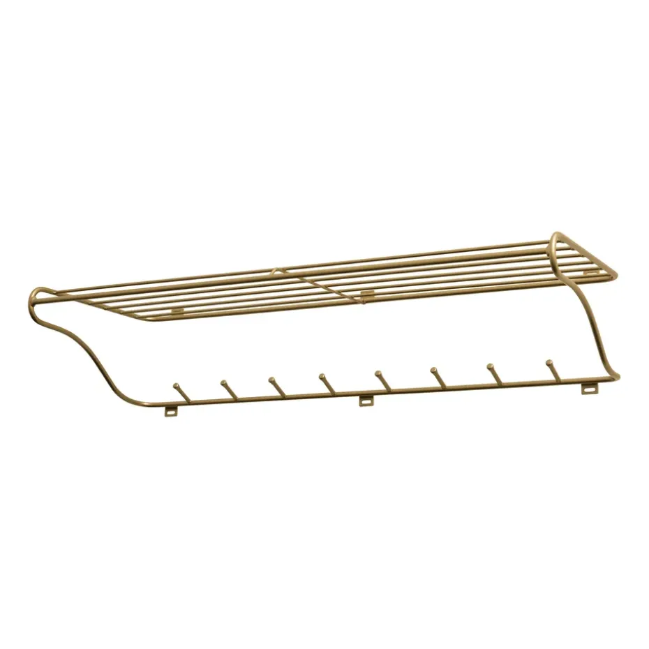 Hat Rack L, brass