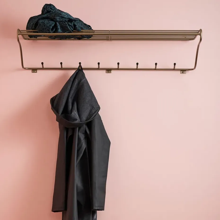 Hat Rack L, brass