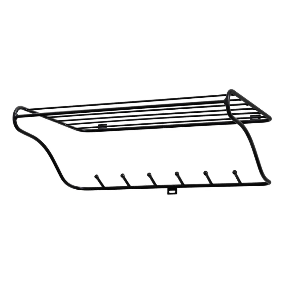Hat rack shelf, black