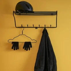 Hat rack shelf, black