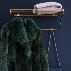Hat rack shelf, brass