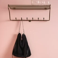 Hat rack shelf, brass