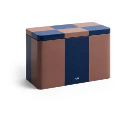 HAY Tin Container medium, Brown-midnight blue
