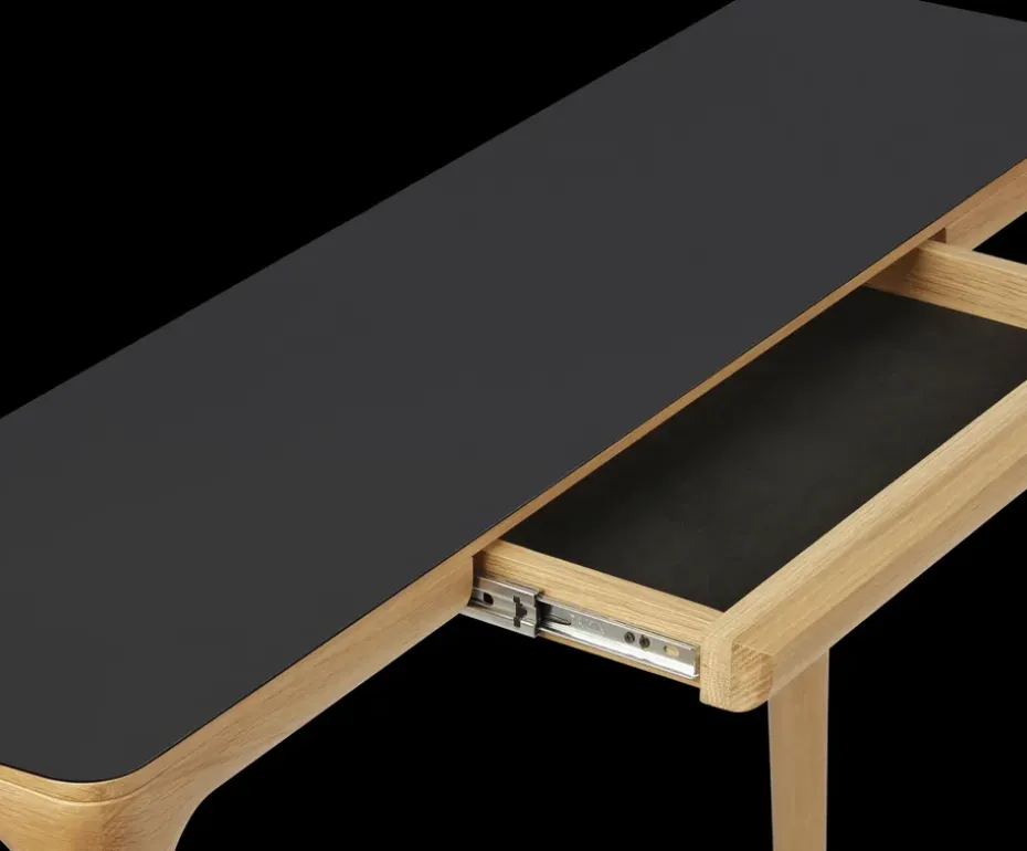 Heart'n'Soul console table 120 cm, Oak-obsidian black