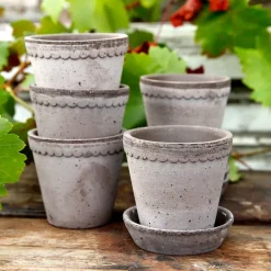 Helena flower pot Ø14 cm, grey