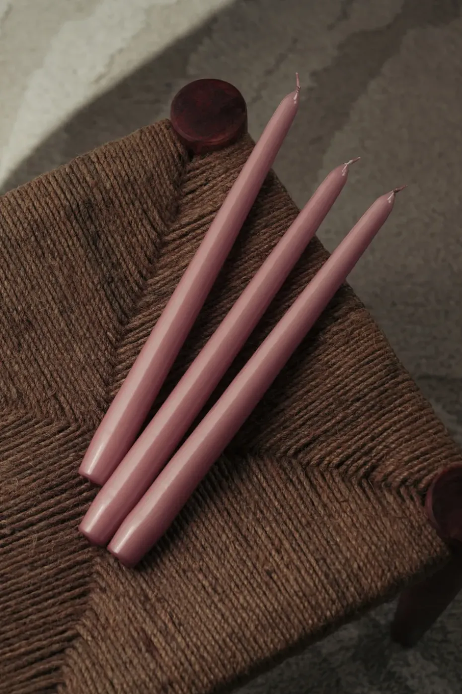 Herrgårdsljus candles 30 cm 6-pack , Pink metallic