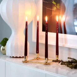 Herrgårdsljus candles 30 cm 6-pack , Wine red glossy