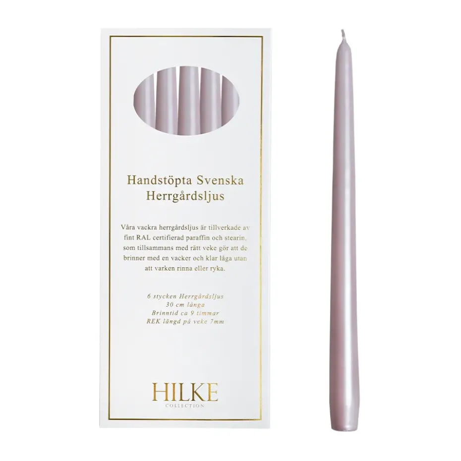 Herrgårdsljus candles 30 cm 6-pack , Dusty pink pearl