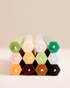 Hexagon Candle light mix 4-pack, Fresh