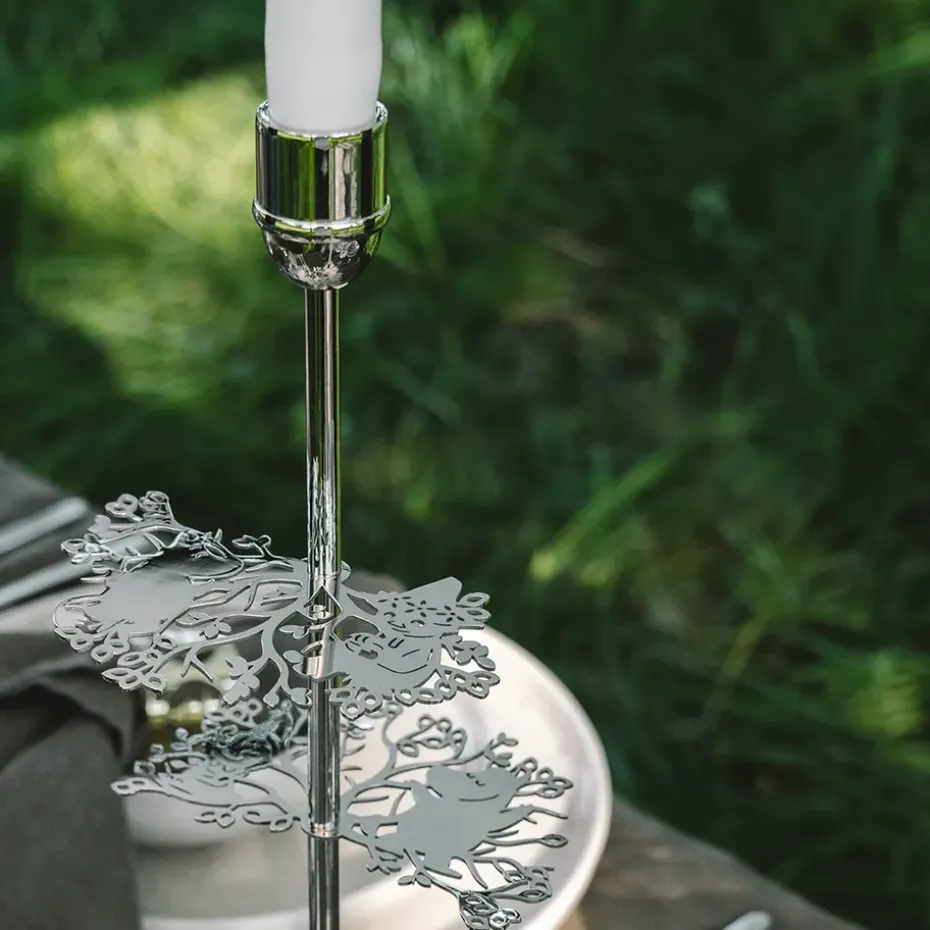 Hilke X Moomin No.2 candle holder, Nickel-plated brass