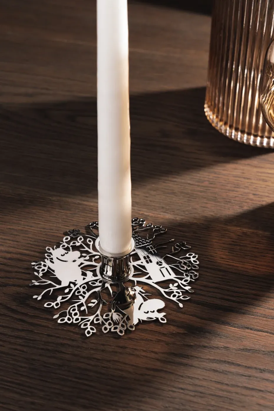 Hilke X Moomin No.1 candle holder, Nickel-plated brass