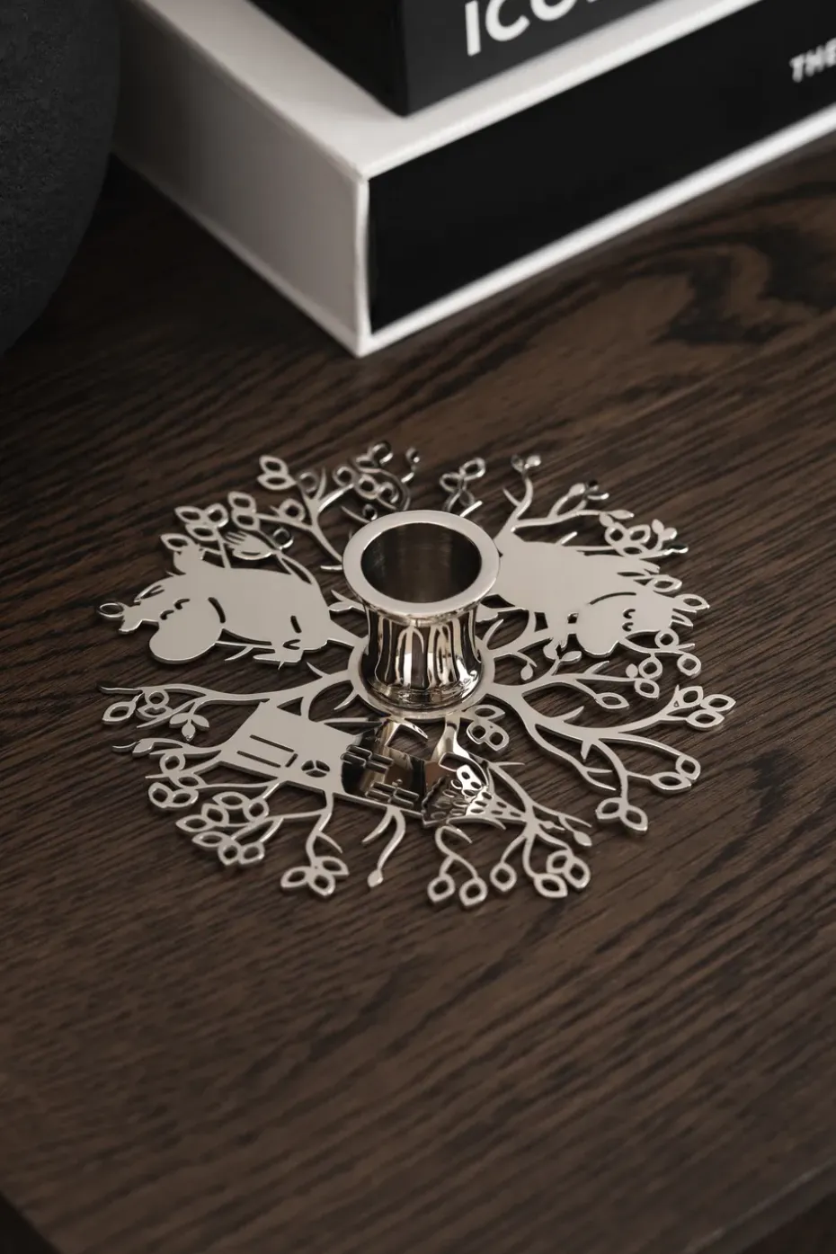 Hilke X Moomin No.1 candle holder, Nickel-plated brass
