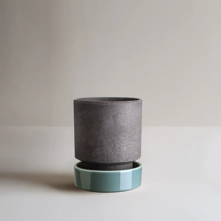 Hoff pot, Ø18 cm, Raw Grey-Misty Blue