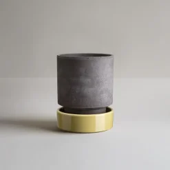 Hoff pot, Ø16 cm, Raw Grey-Pale Yellow
