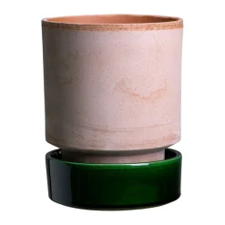 Hoff pot, Ø18 cm, Raw Rosa-Emerald Green