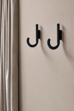 Hook hook 19 cm, Black stained oak-black