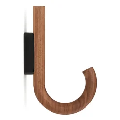 Hook hook 19 cm, Walnut-black