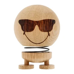 Hoptimist Smiley Cool M figure, Raw oak