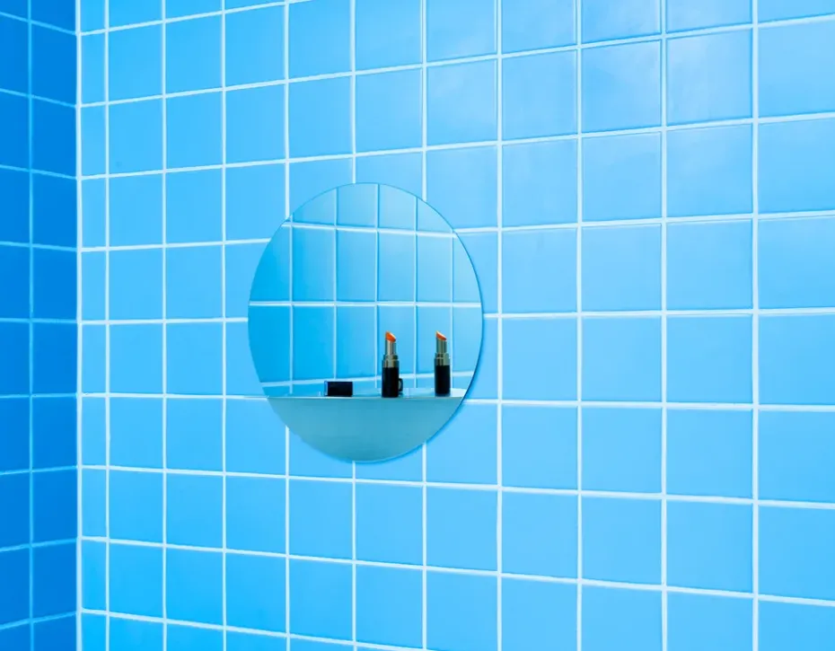Horizon mirror round, Stainless steel