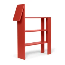 Horse bookshelf 91x111 cm, Poppy Red