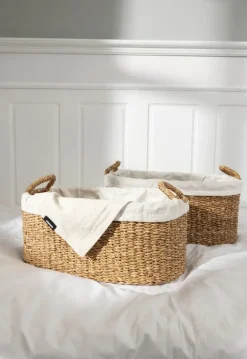 Humdakin laundry basket low 2 parts, Braided