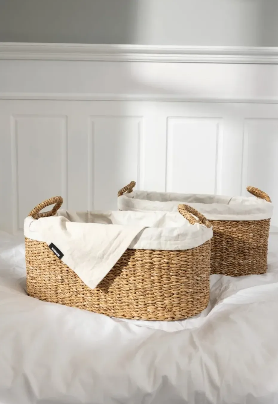 Humdakin laundry basket low 2 parts, Braided