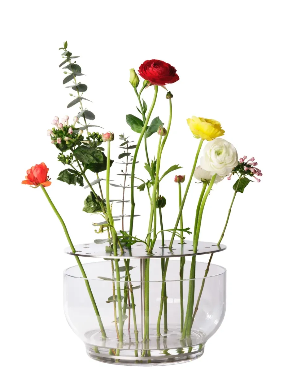Ikebana vase stainless steel, Large