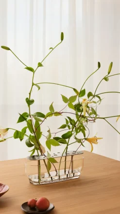Ikebana vase stainless steel, Long