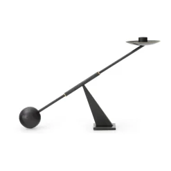 Interconnect candlestick 42,5 cm, Bronzed brass