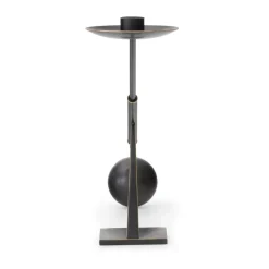 Interconnect candlestick 42,5 cm, Bronzed brass
