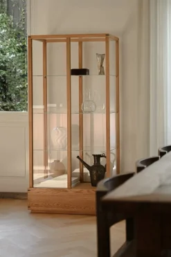 Japanese display cabinet large, Warm oiled oak