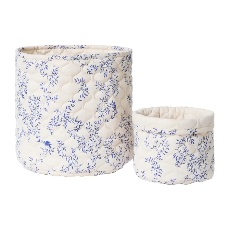 Jardim Satin quilted basket 2 pieces, 20xØ20 cm + 30xØ30 cm