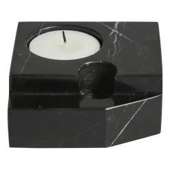 Jeu de dés 3 candle holder marble, Black