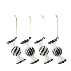 Jolly Christmas Bauble 4-pack, White