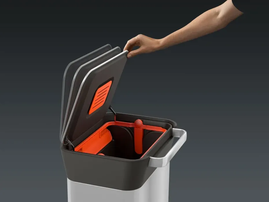Joseph Joseph Titan trash compactor pedal bin 30 L, Stainless steel