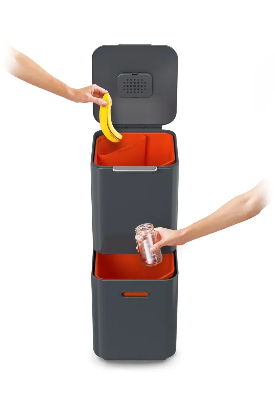 Joseph Joseph Totem Compact trash bin 40 L, Graphite