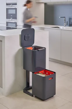 Joseph Joseph Totem Compact trash bin 40 L, Graphite