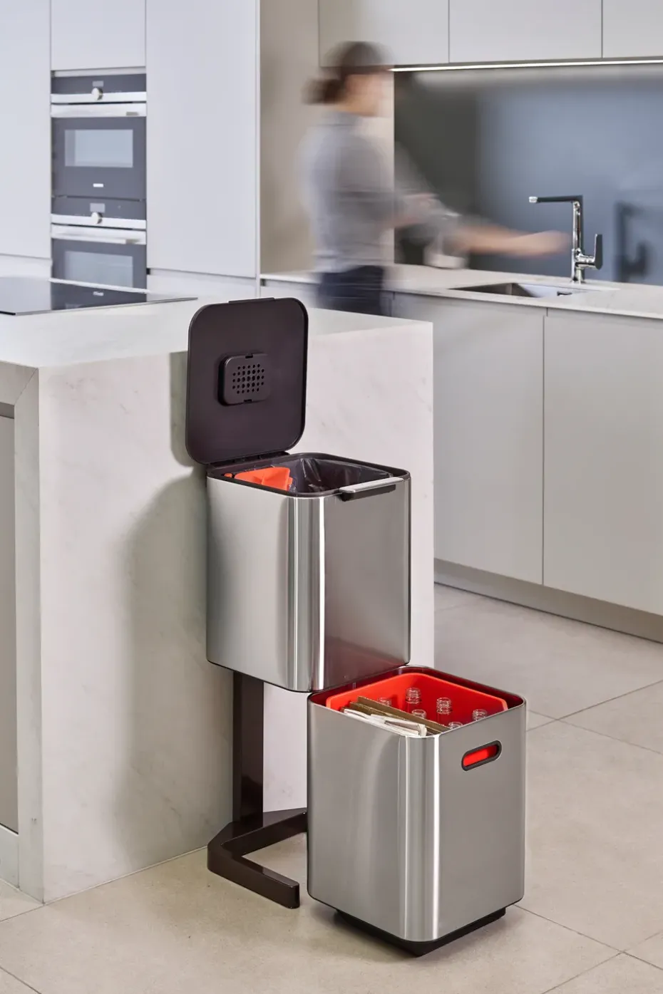 Joseph Joseph Totem Compact trash bin 40 L, Stainless steel
