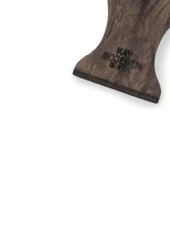 Kaj Bojesen bird keyring, Smoked oak, black leather