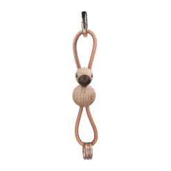 Kaj Bojesen bird keyring, Oak, natural leather