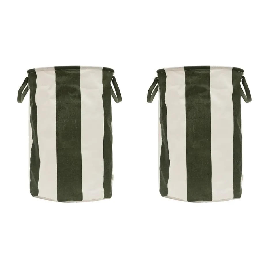 Kara storage basket large Ø38x54 cm, Dark Green