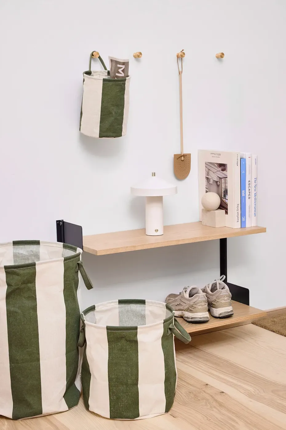 Kara storage basket large Ø38x54 cm, Dark Green