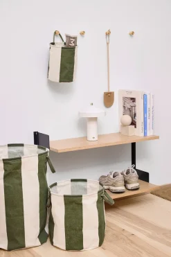 Kara storage basket medium Ø32x32 cm 2-pack, Dark Green