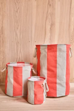 Kara storage basket medium Ø32x32 cm 2-pack, Cherry Red